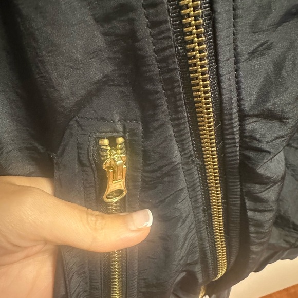 Mike & Chris Black Cropped Zip-Up Jacket | Size M | Lightweight Bomber - Picture 6 of 13